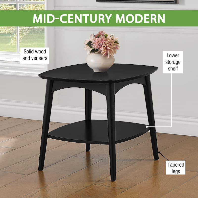 Mid Century Copenhagen Accent Table in Walnut Finish