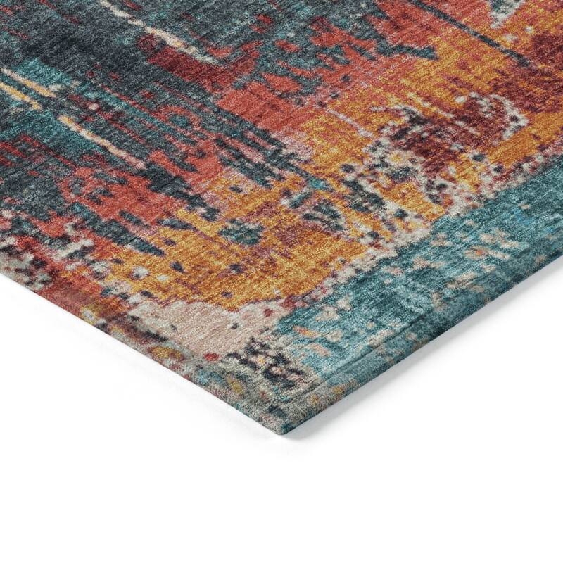 HomeRoots Abstract Transitional Rectangle Outdoor Rug
