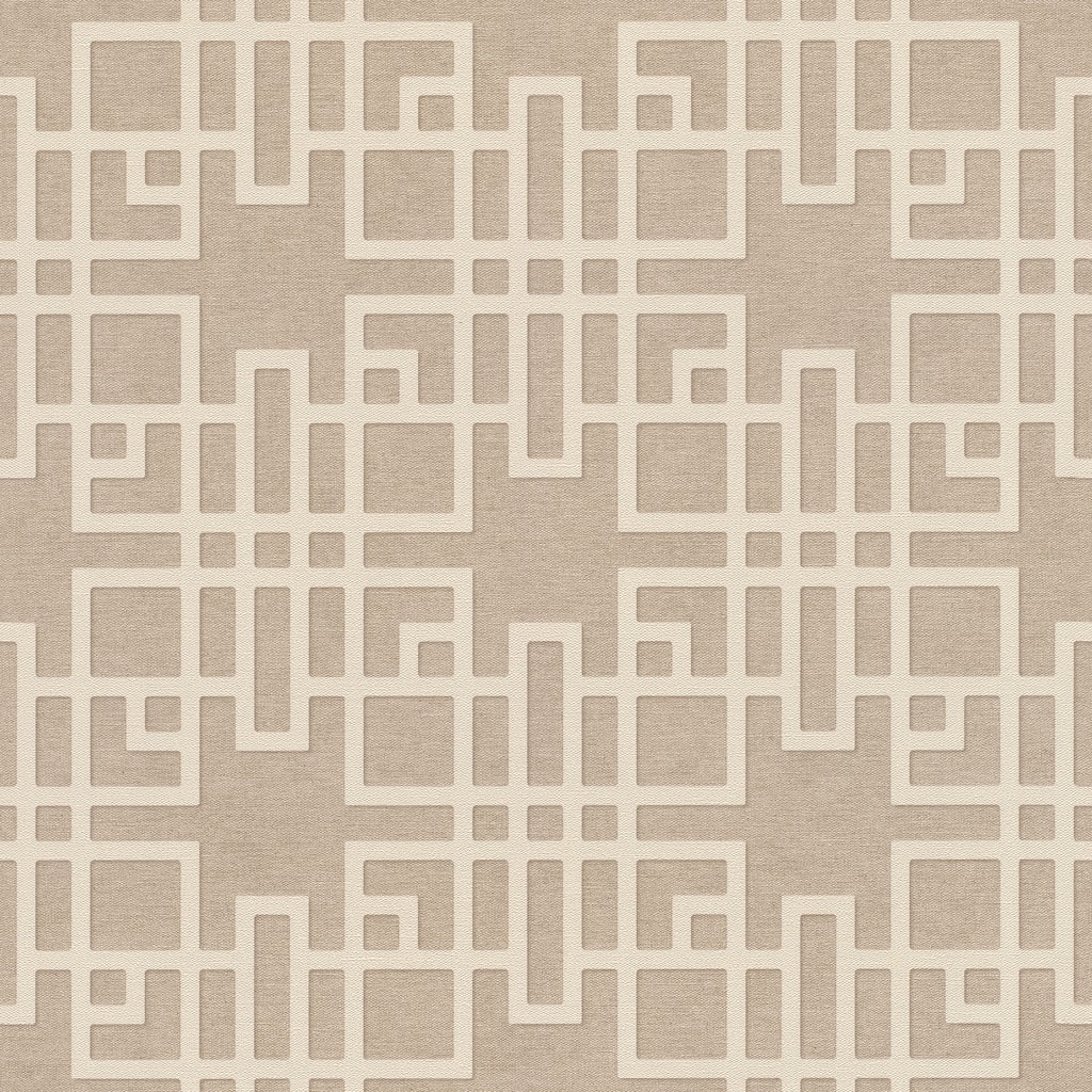 Advantage Mana Beige Trellis Wallpaper - 20.9in x 396in x 0.025in - 20.9in x 396in x 0.025in