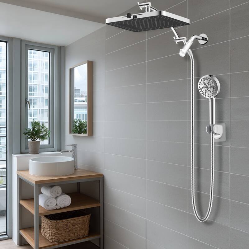 High Pressure 13in Luxury Rain Shower&10-mode Handheld Shower Combo