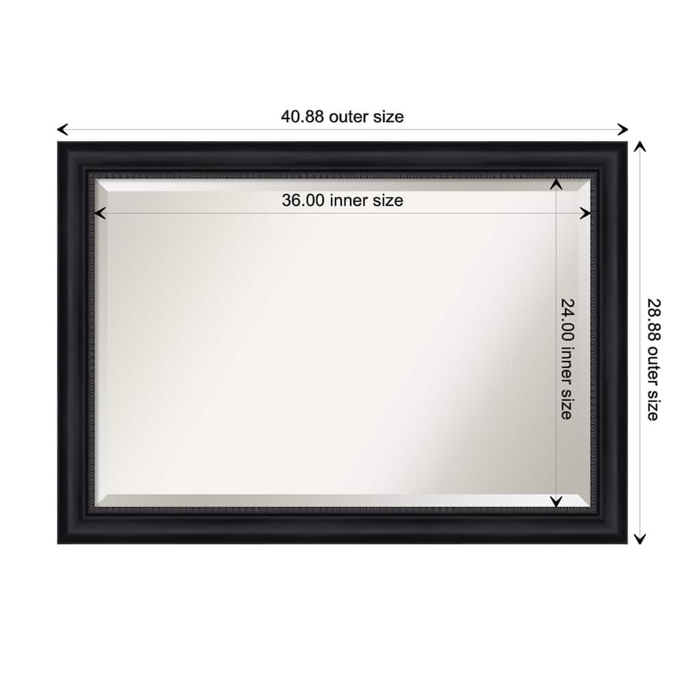 Beveled Wall Mirror - Astor Black Frame