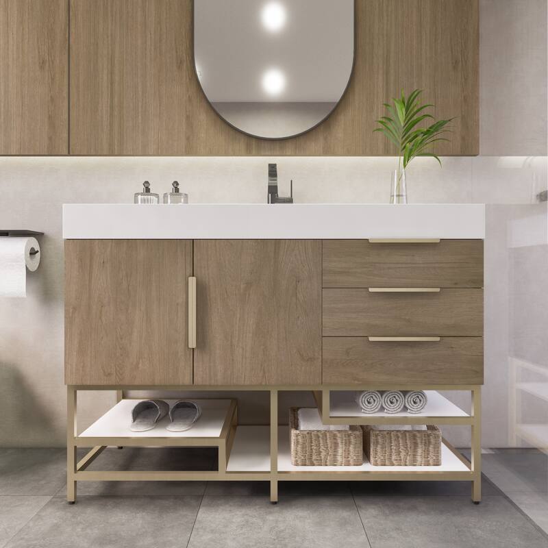 Noble 48" Free Standing Vanity with Reinforced Acrylic Sink