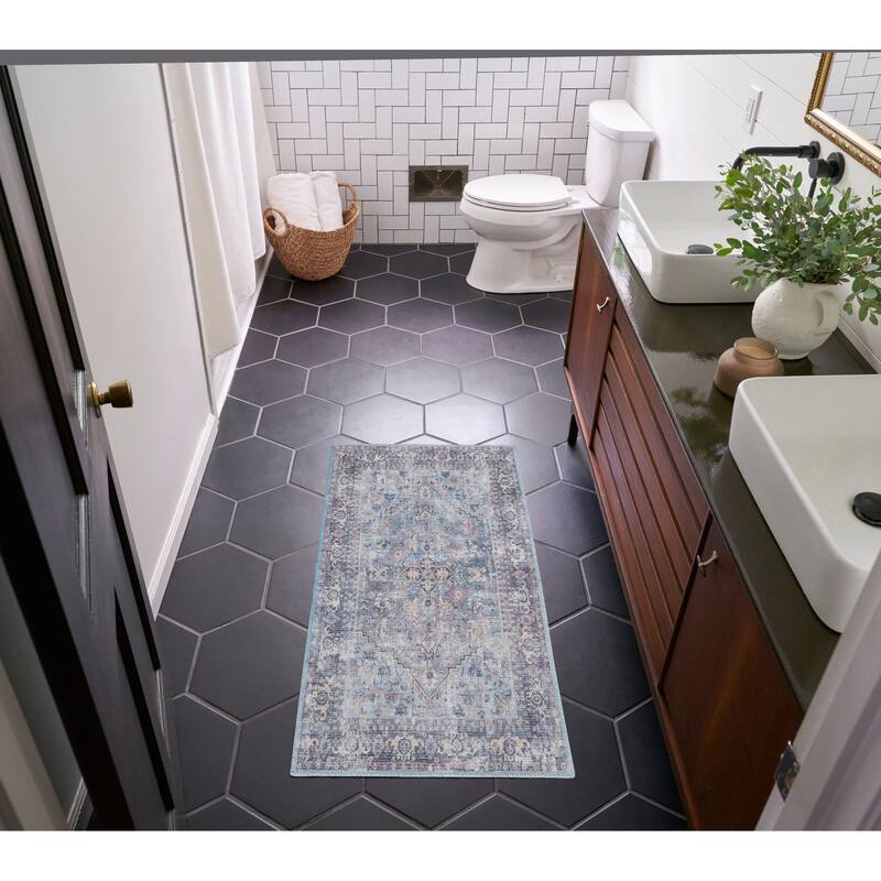 57 Grand by Nicole Curtis Vintage Medallion Machine Washable Area Rug