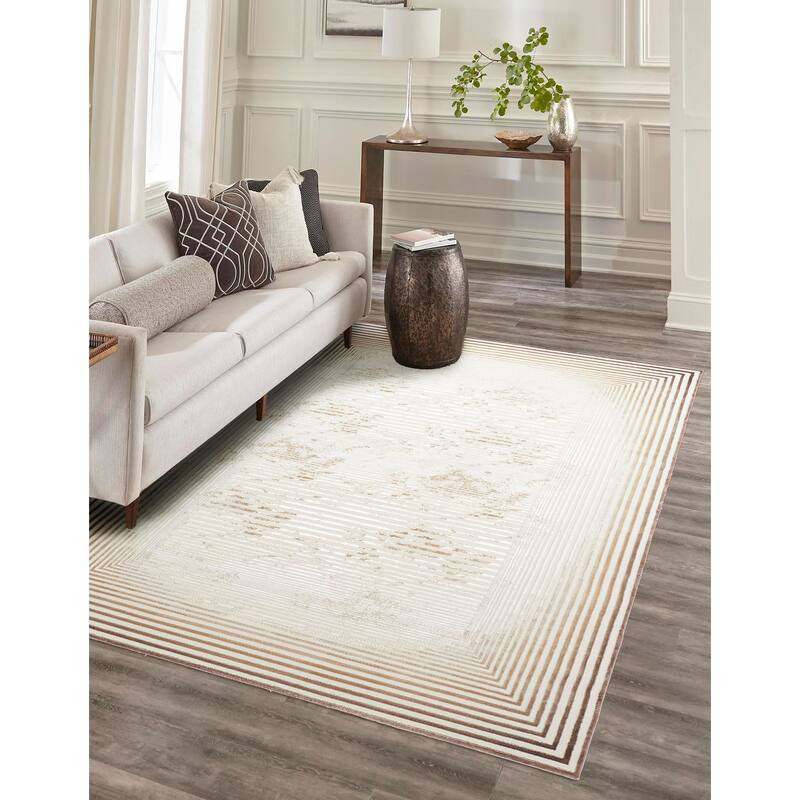ECARPETGALLERY Machine Made Ramona Tan Area Rug