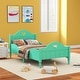 preview thumbnail 1 of 26, Stylish Platform Bed with Headboard & Footboard Minimalist Kids Bed Toddler Bed Platform Bed for Boys Girls, Twin Green - Twin