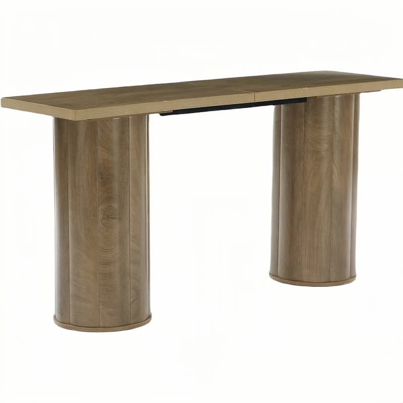 70.86" Sofa Console Table, Wooden Entryway Table for Hallway - Brown