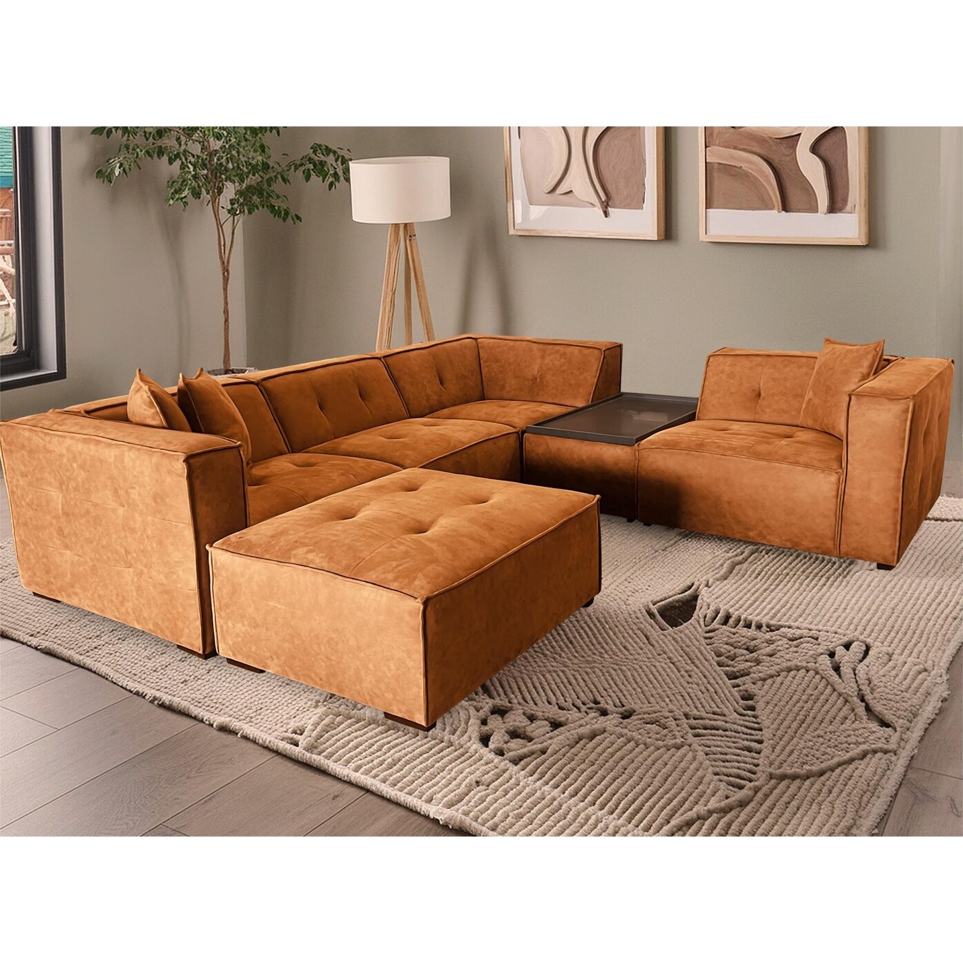 Microsuede sectional discount