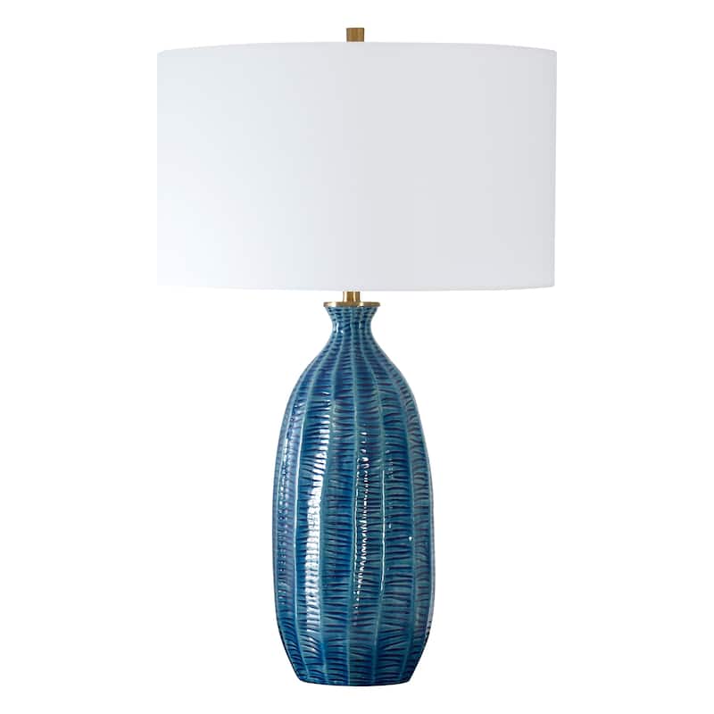 Uttermost Bixby Blue Table Lamp - 28.75" H X 17" W X 17" D
