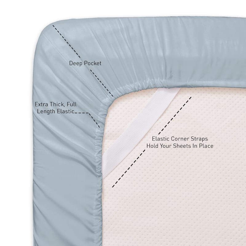 Sweet Home Collection 4 Piece Sheet Set, Ultra Soft 1800 Series, Double Brushed Microfiber.