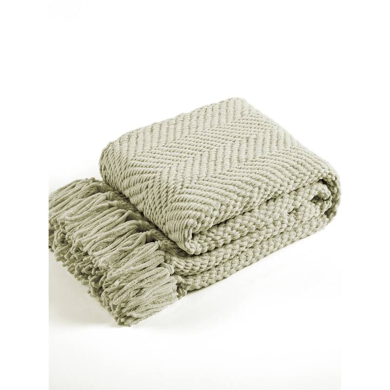 Knitted Tweed Couch Throw