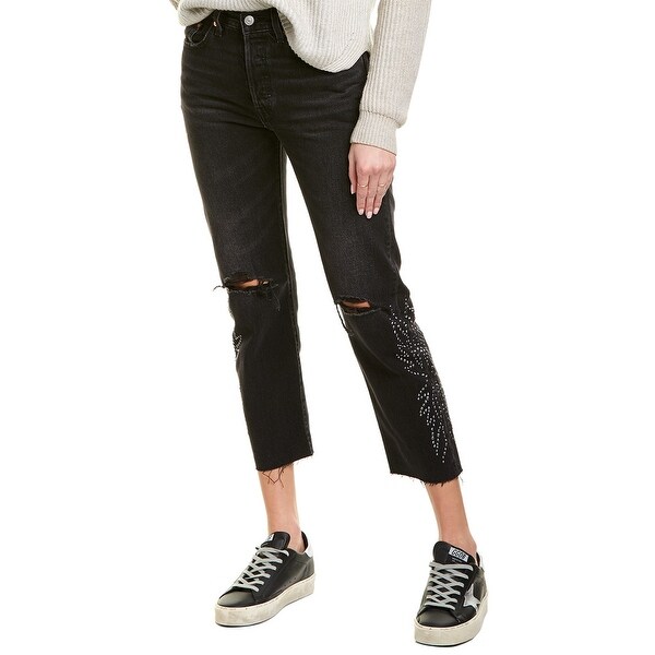 levis 501 crop black