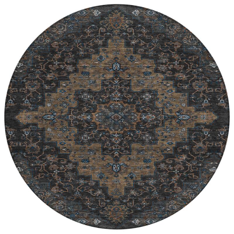 Machine Washable Indoor/ Outdoor Traditional Karachy Chantille Rug