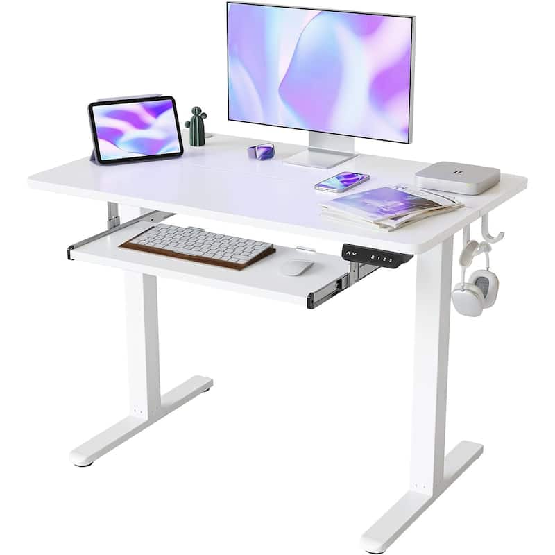 FEZIBO/Home Office Furniture/Wood/Desk With Keyboard Tray/Desks