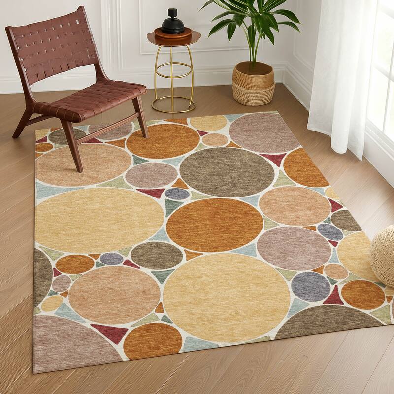 Machine Washable Indoor/ Outdoor Contemporary Rowan Chantille Rug