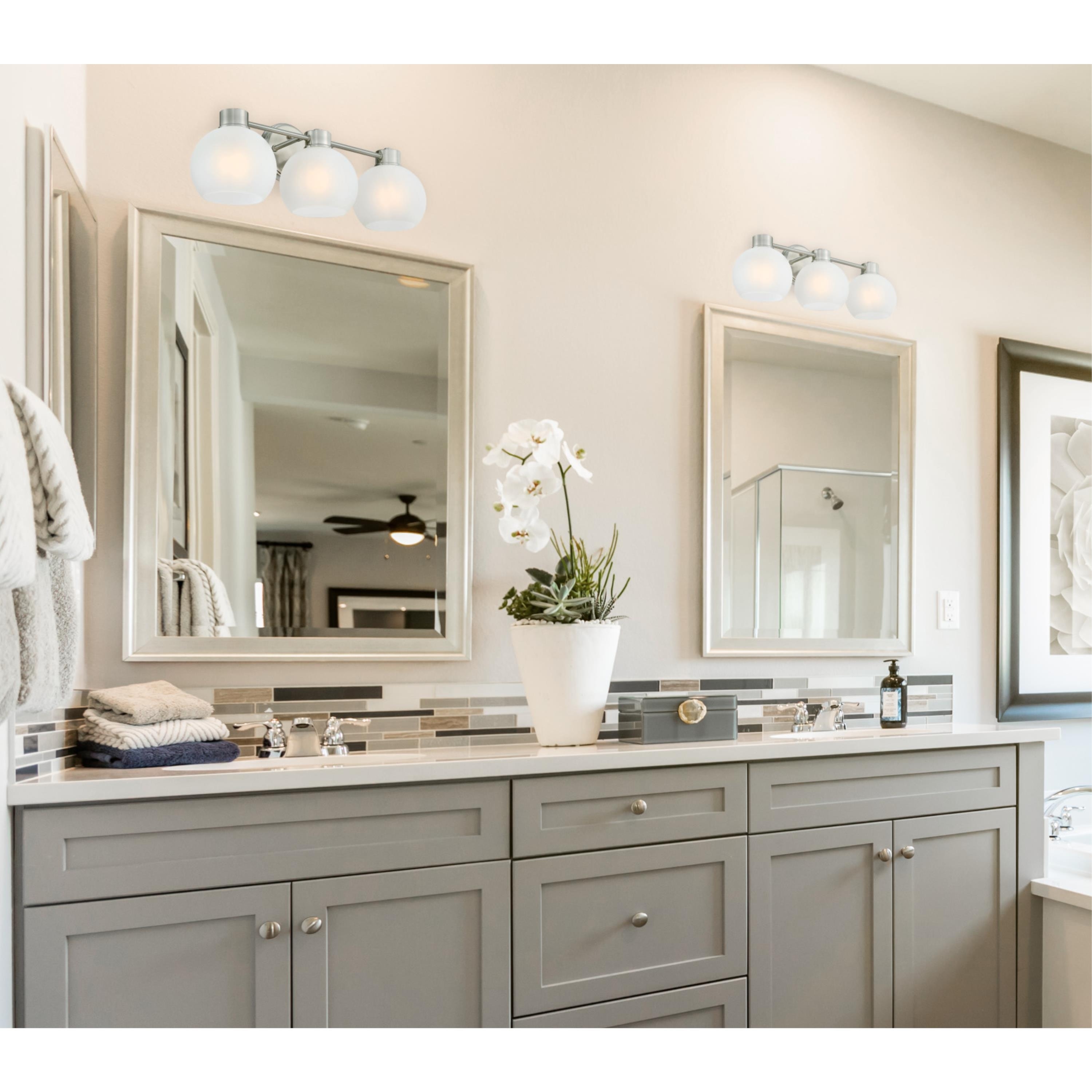 Nickel bathroom top vanity light fixtures