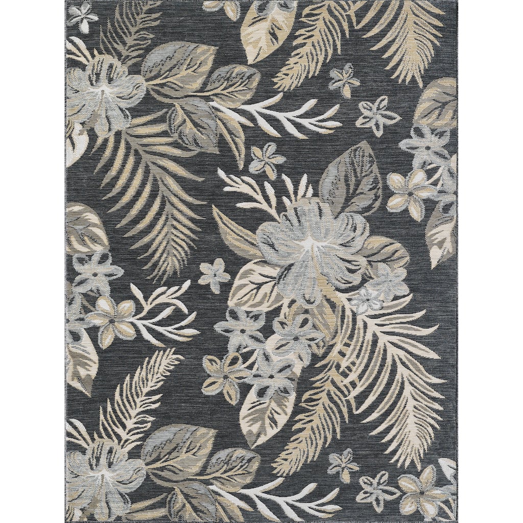 Domani Novarro Modern Palms Reversible Indoor/Outdoor Area Rug