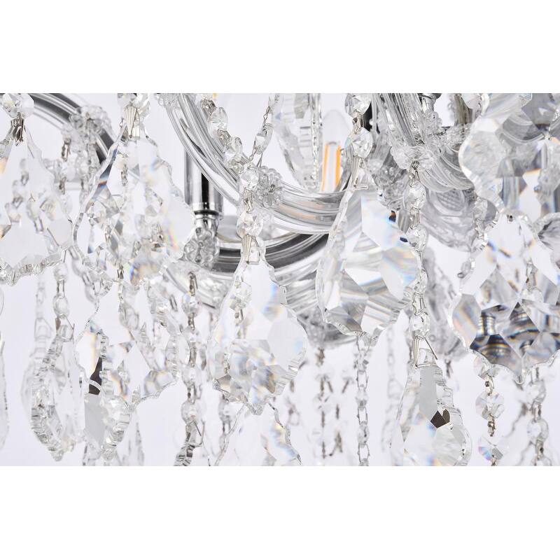 Fleur Illumination Flush Mount D:24in H:17.5in Lt:6 Chrome Finish