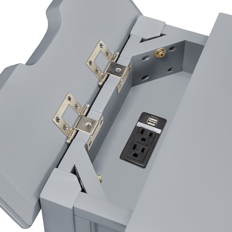 Zayden 1-drawer Side Table with Charging Station by iNSPIRE Q Bold