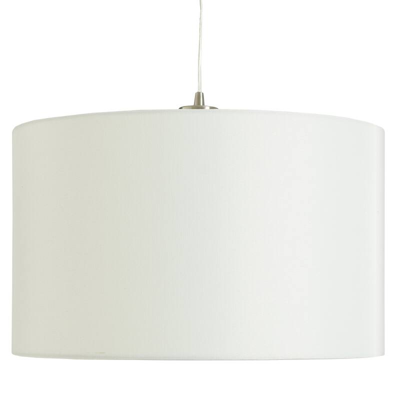 StyleCraft Ellison Arc Floor Lamp - Brushed Steel - White Shade