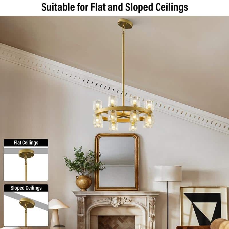 KAYLA Modern Chandelier with K9 Crystal