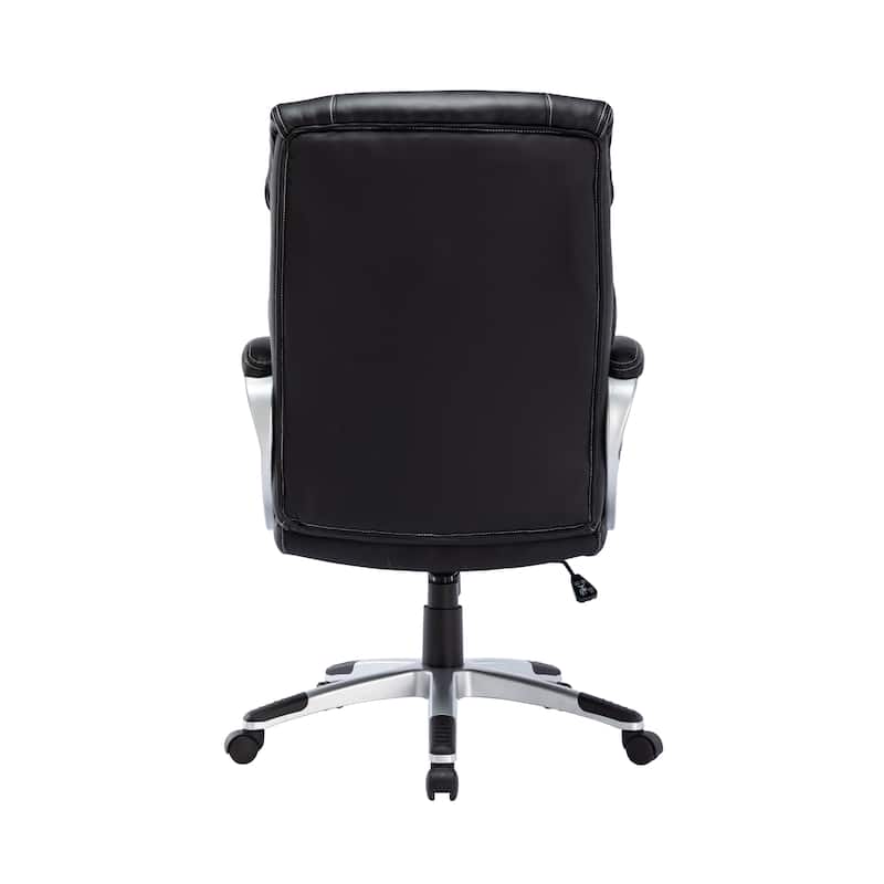Porthos Home Novak Executive Office Chair, PU Leather, Roller Wheels