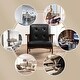 preview thumbnail 9 of 16, Costway Mid Century Accent Chair Tufted Reading Armchair Solid Rubber - See Details