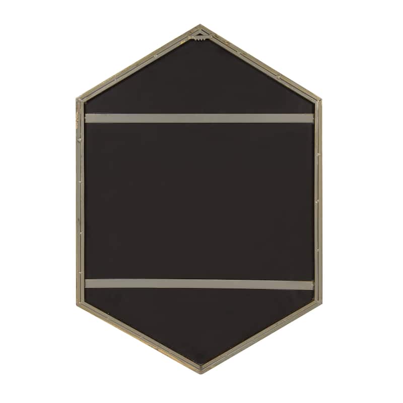 Kate and Laurel McNeer Glam Hexagon Framed Wall Mirror