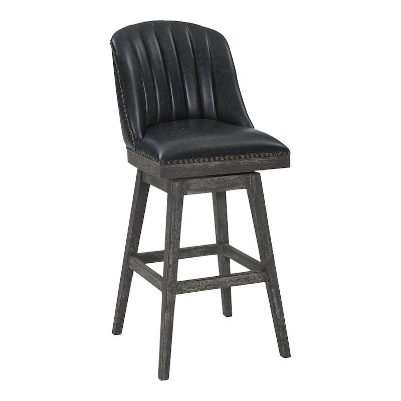 Journey Upholstered Bar or Counter Height Swivel Barstool
