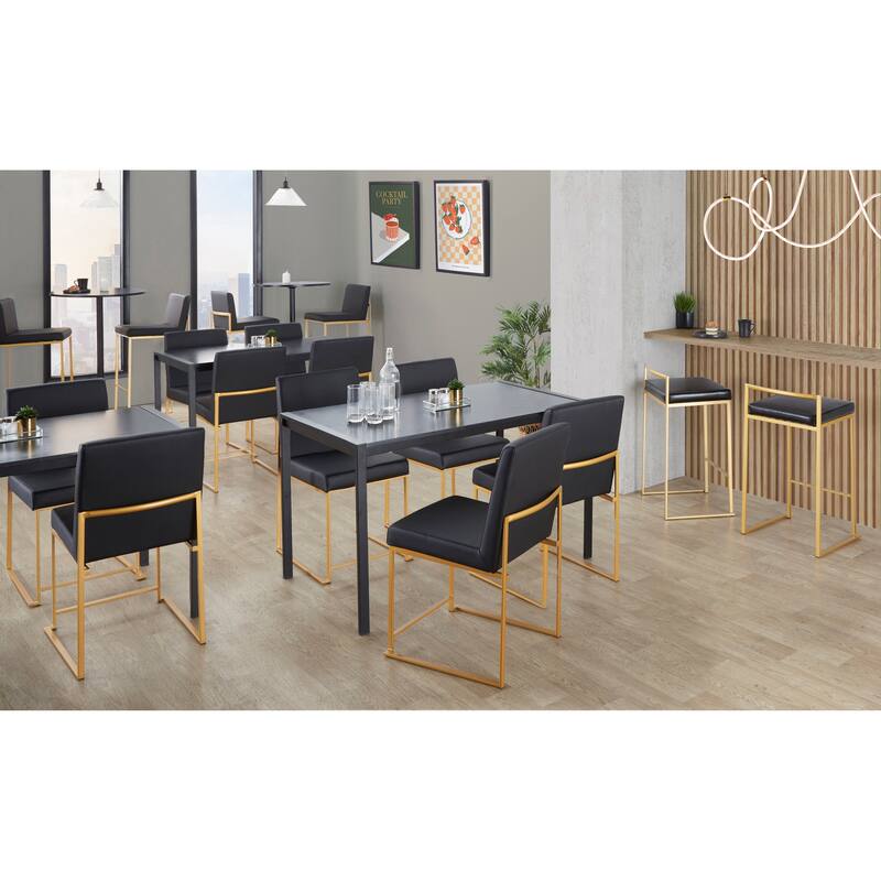 Silver Orchid Forrest Gold High Back Dining Chair - Set of 2