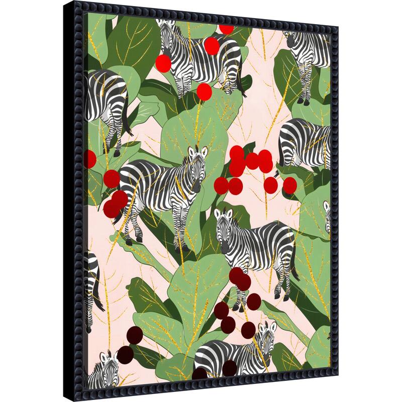 Zebra Harem by Uma Gokhale Framed Canvas Wall Art