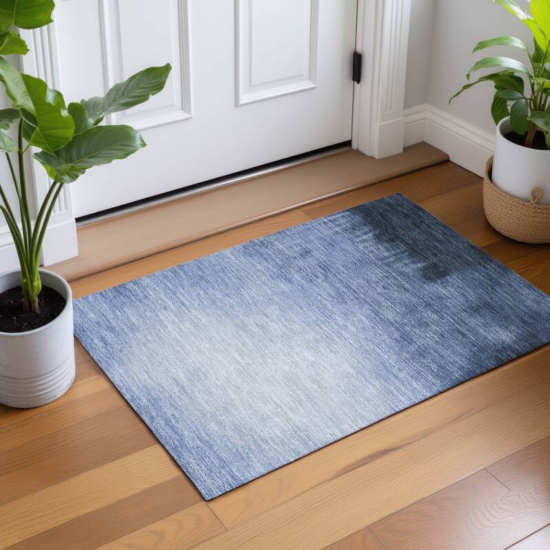 Machine Washable Indoor/ Outdoor Modern Dawn Chantille Rug