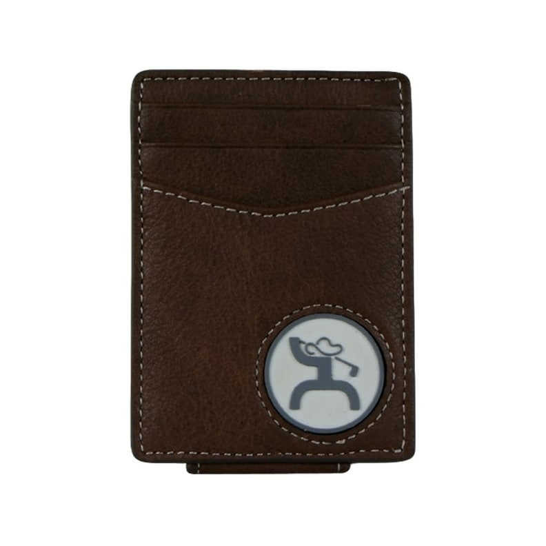 Black Leather Wallet with Silver Plated Stag Emblem