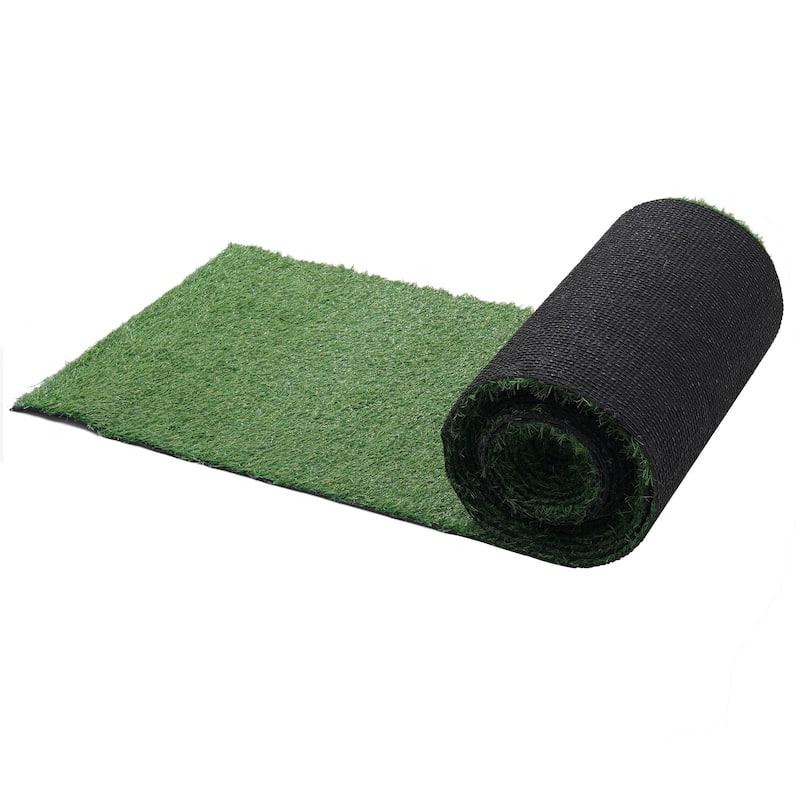 Timechee Faux Green Grass Turf Indoor/ Outdoor Rug
