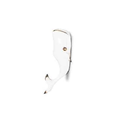 Matte White Whale Decoration