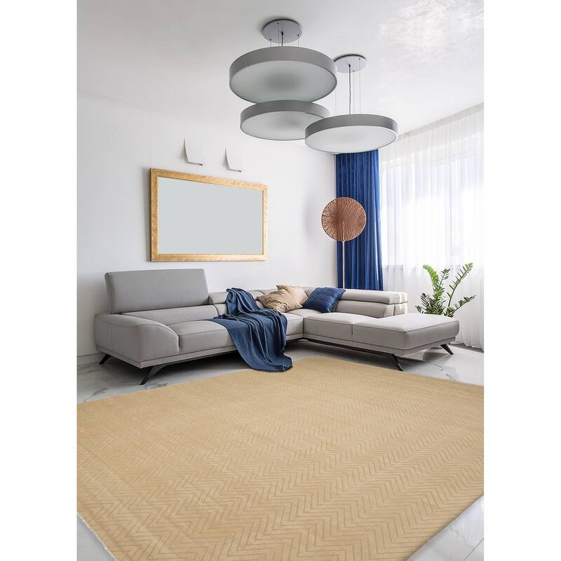 ECARPETGALLERY Hand Loomed Kashkuli Gabbeh Beige Wool Rug - 9'9 x 13'1