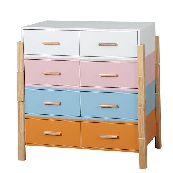 Free Combination Cabinet, Kids' Bedroom Colorful Dresser, Storage Chest of Drawers with Solid Wood Handles - Bed Bath & Beyond