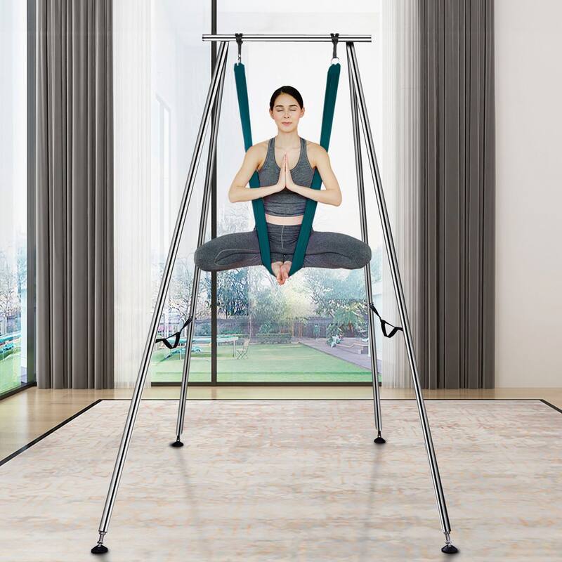 Aerial Yoga Frame with Hammock, 9.67ft Stand for Indoor Outdoor Use