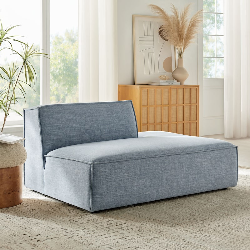 Restore Performance Fabric Upholstered Right-Facing Armless Modular Chaise - Sky