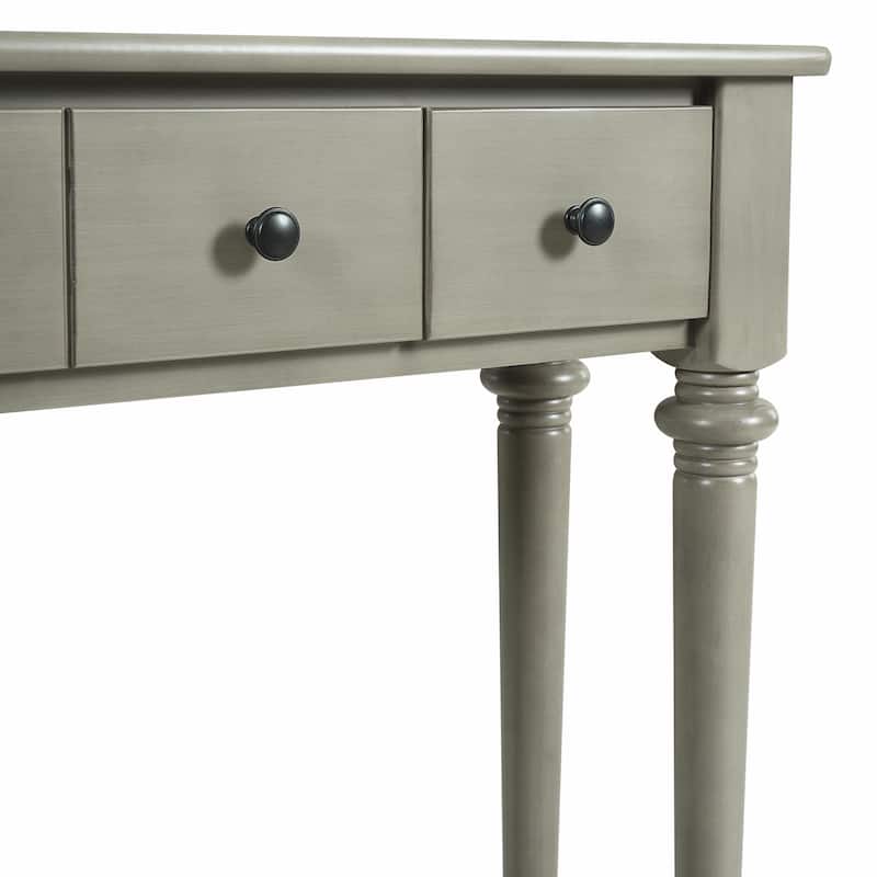 Entryway Table with 4 Drawers and Open Shelf