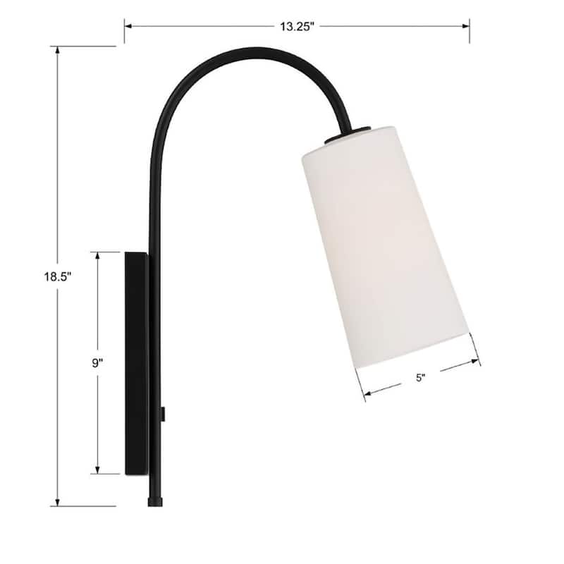 Crystorama Lighting Group ALX-4501 Alexa 19" Tall Wall Sconce