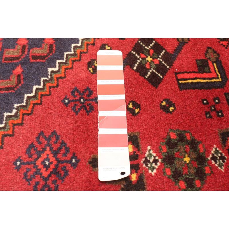 ECARPETGALLERY Hand-knotted Andelz Red Wool Rug - 4'1 x 6'3