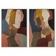 preview thumbnail 11 of 59, Contemplation Dialogue Abstract Art Set Canvas Print by Art Remedy Silver - 10" x 15"