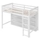 preview thumbnail 5 of 12, Twin Size Loft Bed with 8 Open Storage Shelves, Built-in Ladder, Solid Pine Wood Frame, Space-Saving Design for Bedroom, White