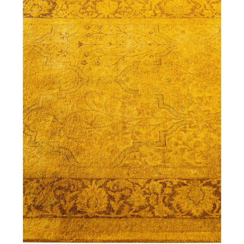 Overdyed One-of-a-Kind Hand-Knotted Area Rug - Yellow - 3' 2" x 4' 9"