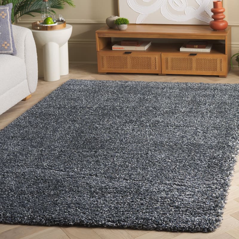 SAFAVIEH New Betsey Shag Ruslana 1.2-inch Thick Rug - 4' x 6' - Blue
