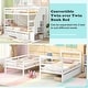 preview thumbnail 12 of 28, Costway Twin Over Twin Bunk Bed with Storage Stairs & Drawers - See Details