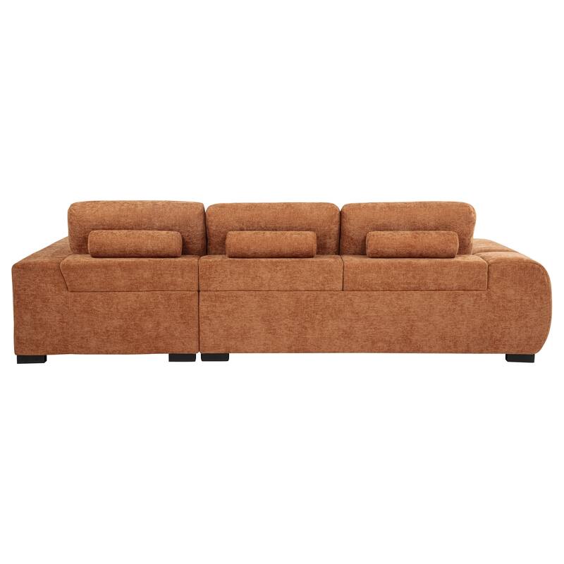 Octavia Fabric Upholstered Sectional Chaise Sofa