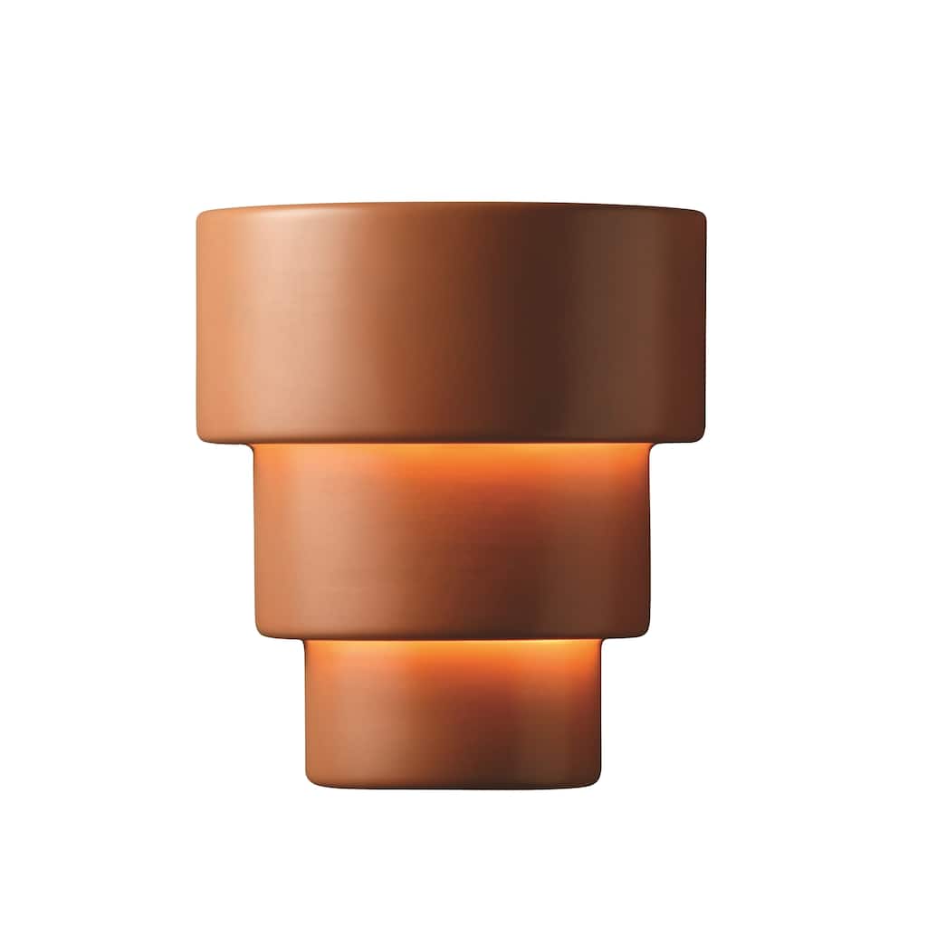 Justice Design Ambiance Terra Cotta Outdoor Large Terrance Wall Sconce