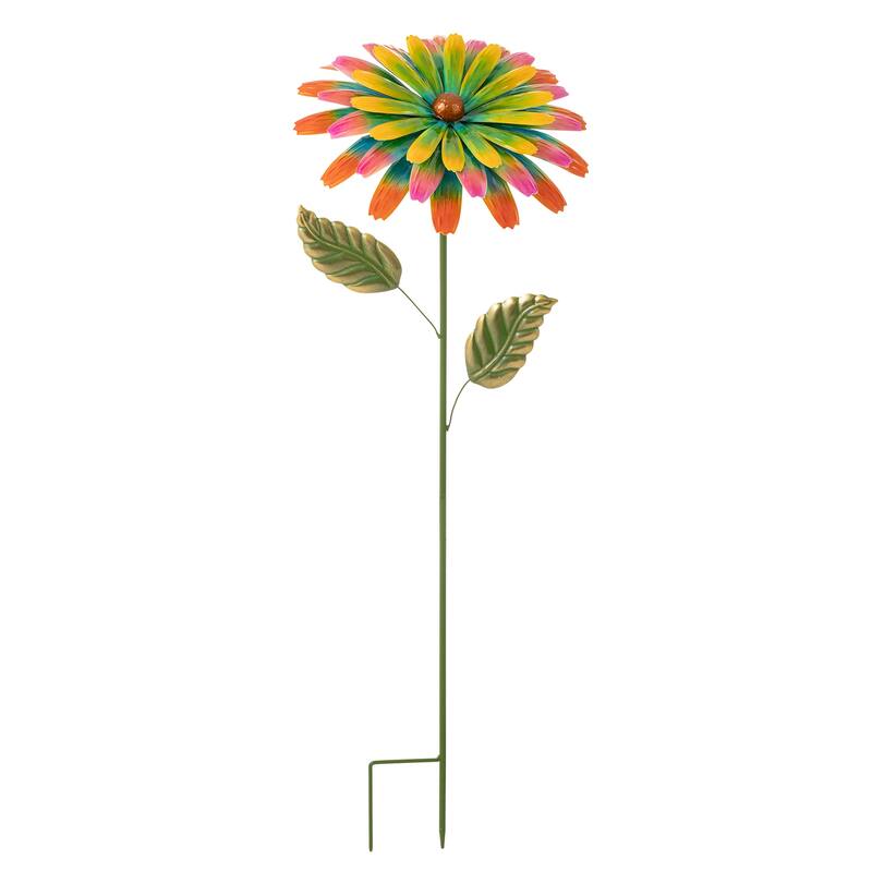 Glitzhome 41"H Garden Metal Flower Yardstake