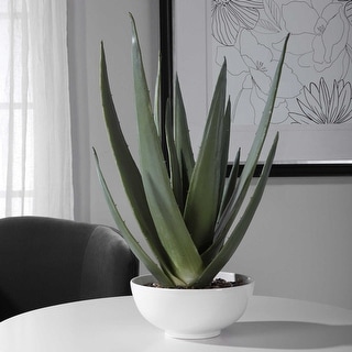 Uttermost Evarado 30" X 17" Contemporary Aloe Vera Artificial Plant